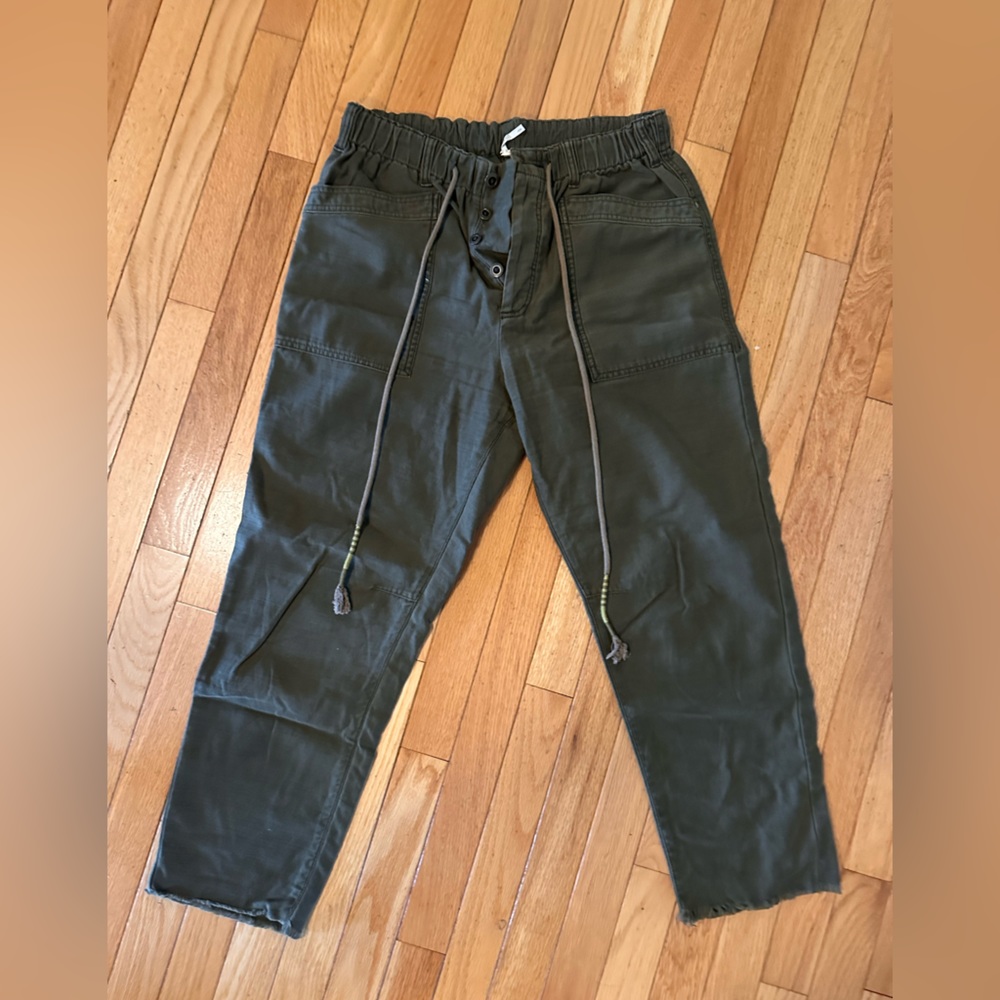 Free People Army Green Cargo-Style Pants - Sz S